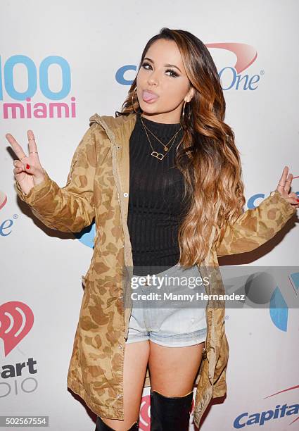 Becky G attends the 2015 Y100 Jingle Ball at BB&T Center on December 18, 2015 in Sunrise, Florida.