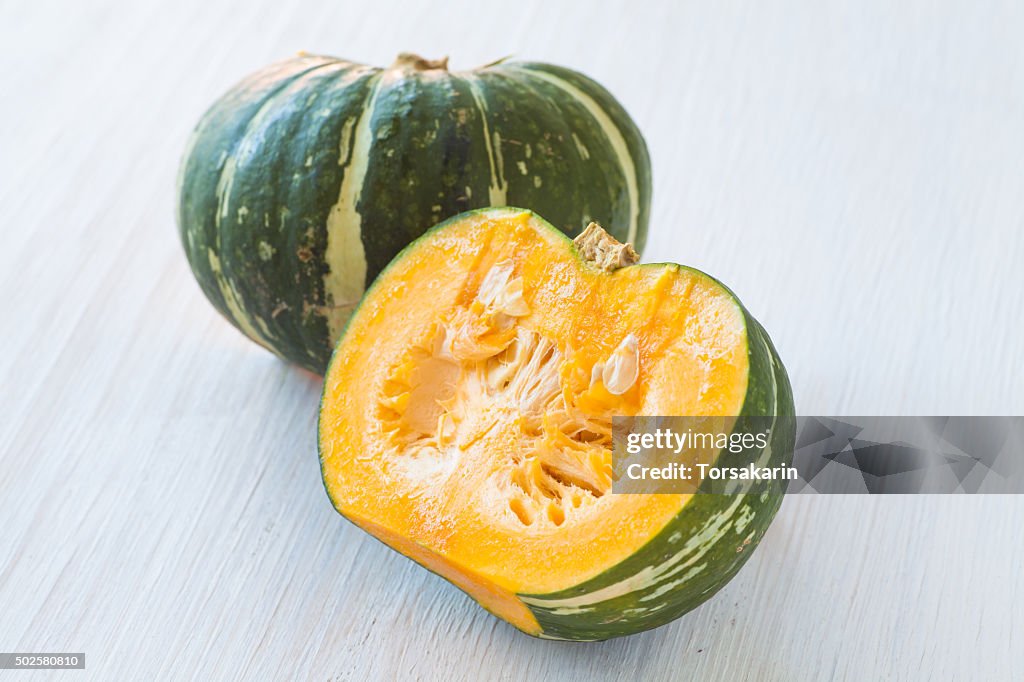 Kabocha , is Japanese pumpkin or green pumpkin