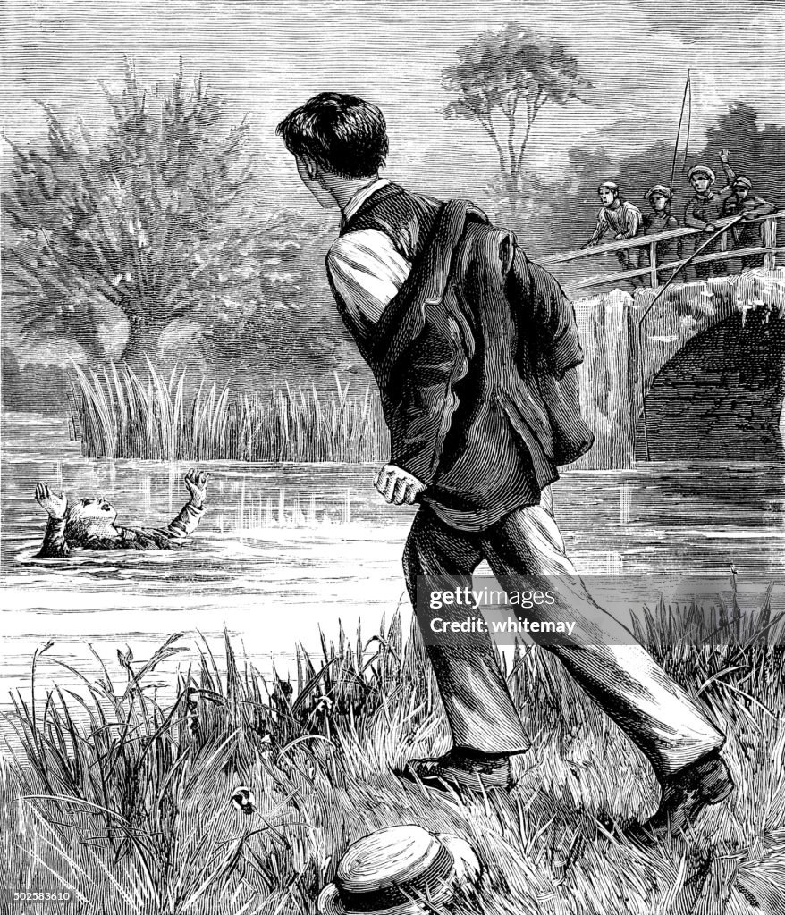 Anouncing Drowing Drowning Girl Drawing