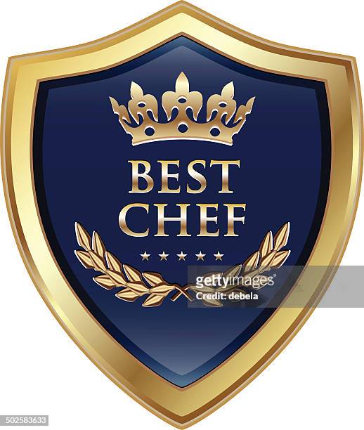 best chef gold award - leigh cook stock illustrations
