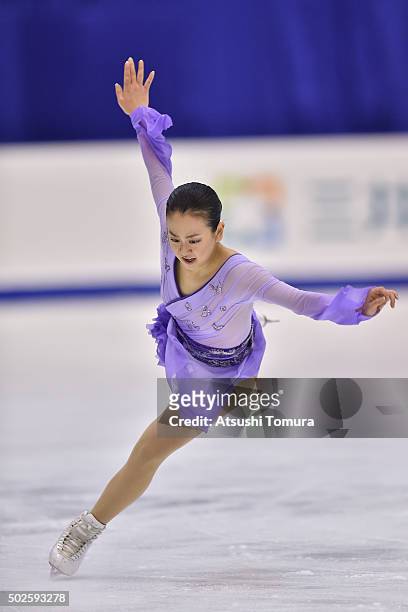 Mao Asada of Japan competes in the Ladies free skating during the day three of the 2015 Japan Figure Skating Championships at the Makomanai Ice Arena...