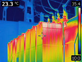 Thermal image of electrical transformer