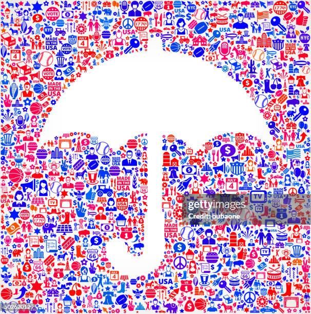 umbrella us royalty free vector art pattern background - migration icon stock illustrations
