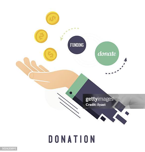 donation - humanitarian aid stock illustrations