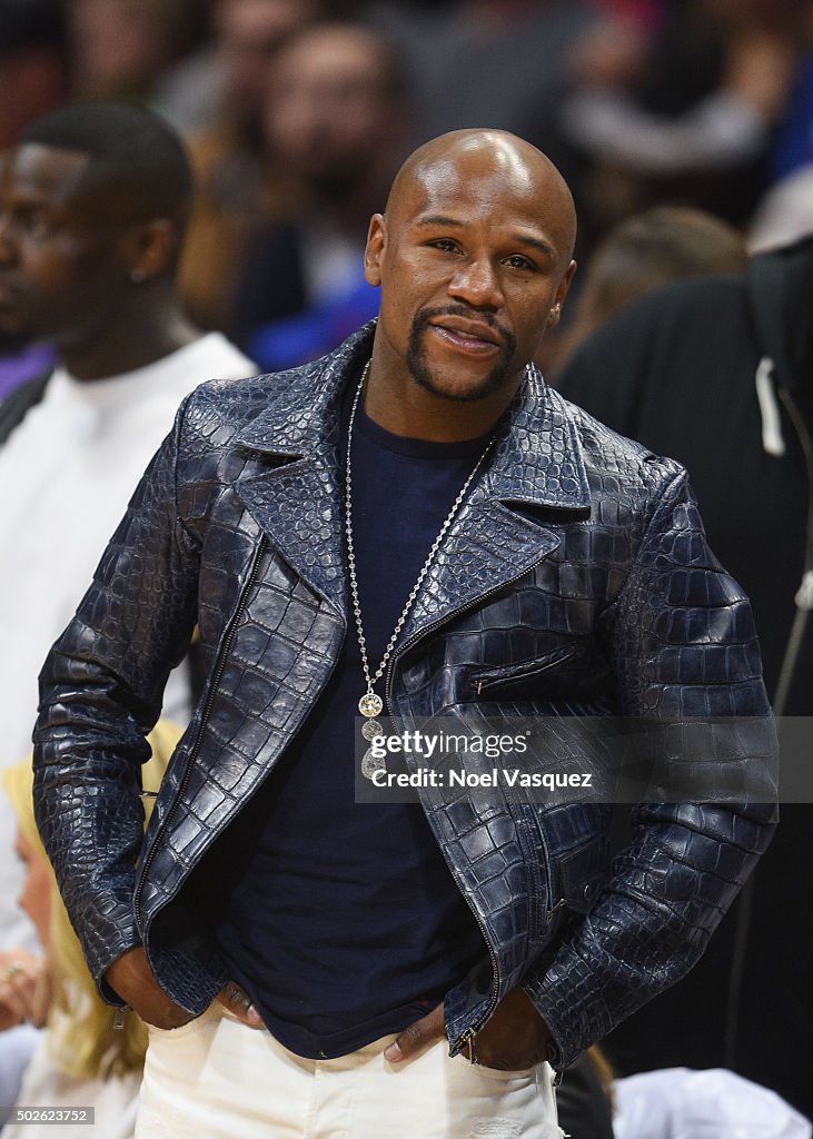 Celebrities At The Los Angeles Clippers Game