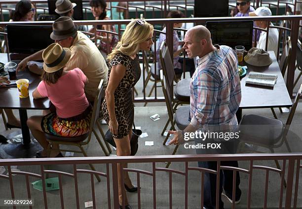 Guest star Stella Farentino and Domenick Lombardozzi in the "Policies and Ponies" episode of ROSEWOOD airing Wednesday, Nov. 4 on FOX.