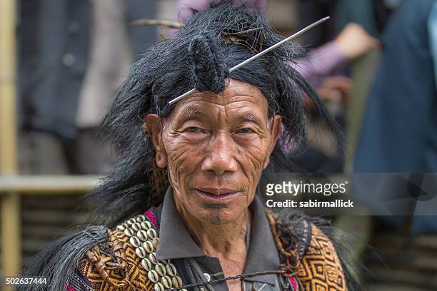 tribal indian men from arunachal pradesh, india. - india tribal people stock pictures, royalty-free photos & images