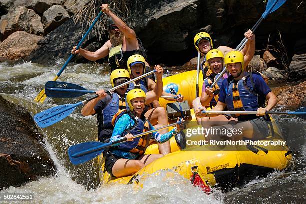 white water rafting, colorado - white water rafting stock pictures, royalty-free photos & images