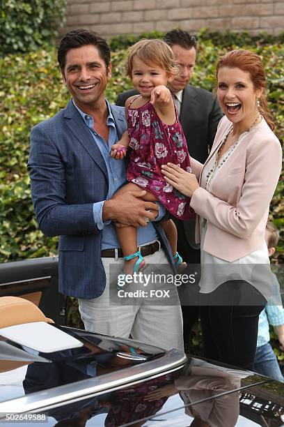 John Stamos, Layla / Emelia Golfieri and Joanna Garcia Swisher in the Edies Two Dads episode of GRANDFATHERED airing Tuesday, Nov. 3 on FOX.