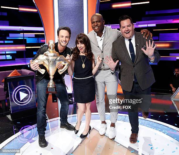 Josh Wolf, Natasha Leggero, Terry Crews and Ross Mathews in the all-new The Grating Outdoors fall premiere episode of WORLDS FUNNIEST airing Friday,...