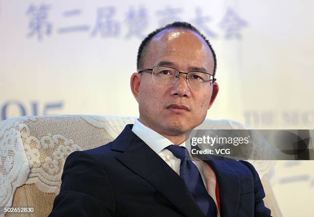 Guo Guangchang, Chairman of Fosun Group, attends the 2nd Chushang Convention at East Lake International Conference Center on November 11, 2015 in...