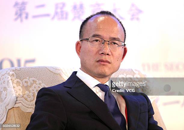 Guo Guangchang, Chairman of Fosun Group, attends the 2nd Chushang Convention at East Lake International Conference Center on November 11, 2015 in...