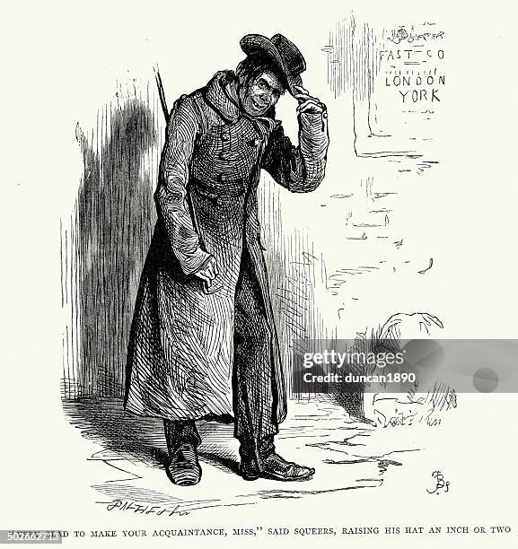 nicholas nickleby by charles dickens - villain stock illustrations