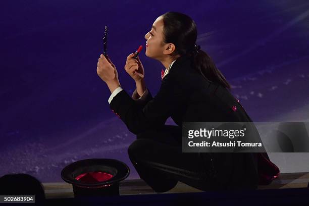 Mao Asada of Japan performs her routine in the exhibition on the day four of the 2015 Japan Figure Skating Championships at the Makomanai Ice Arena...