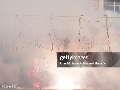 Large rockets exploding in a fireworks display Large rockets exploding in a fireworks display