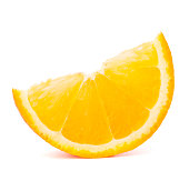 One orange fruit segment or cantle