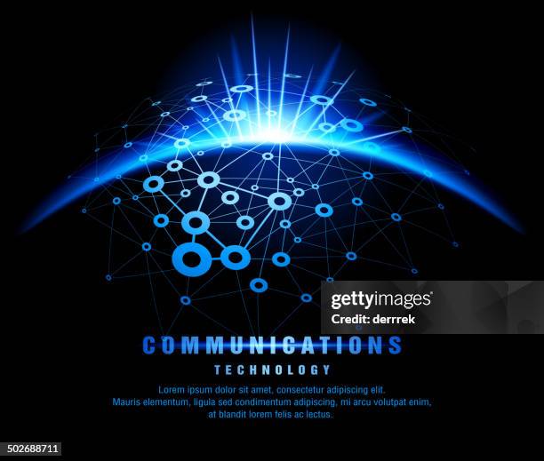 communication technology - global mobility stock illustrations