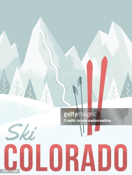 ski, colorado - ski holiday stock-grafiken, -clipart, -cartoons und -symbole