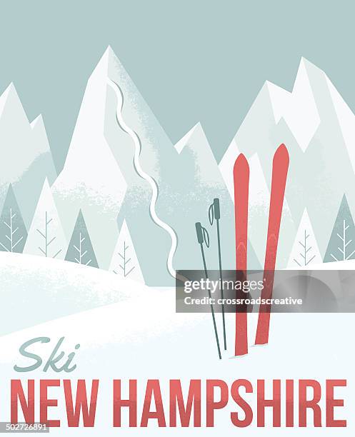 ski new hampshire - new hampshire stock illustrations