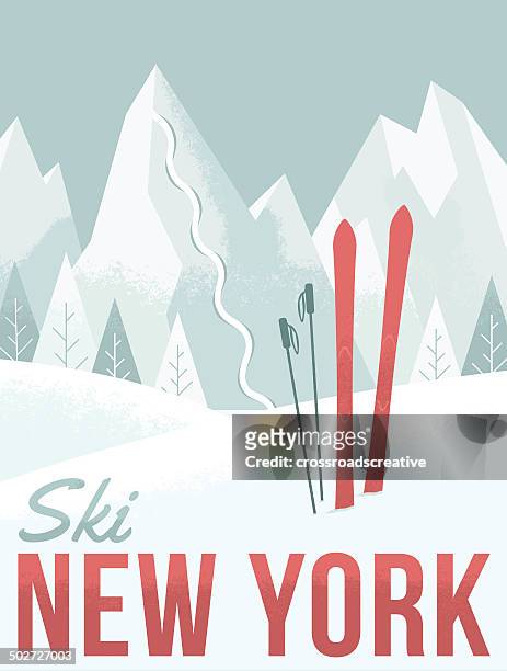 スキー new york - スキーストック点のイラスト素材／クリップアート素材／マンガ素材／アイコン素材