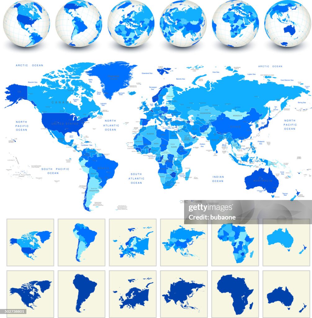 Weltkarte Geografie