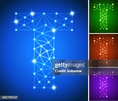 T on triangular nodes connection structure vector art T on triangular nodes connection structure vector art