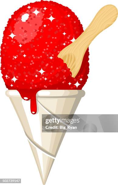 hawaiian shave ice - sugar cane stock illustrations