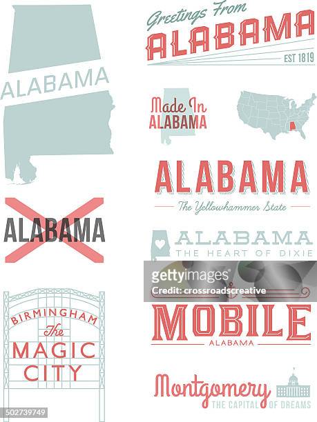 alabama typography - mobile alabama 幅插畫檔、美工圖案、卡通及圖標