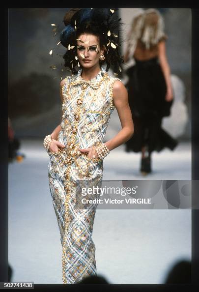 Karen Mulder walks the runway during the Chanel Haute Couture show as ...