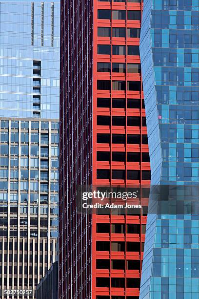 architectural details of skyscrapers - chicago architecture stock pictures, royalty-free photos & images