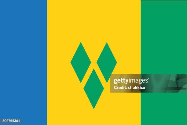 st vincent flag - grenadine stock illustrations