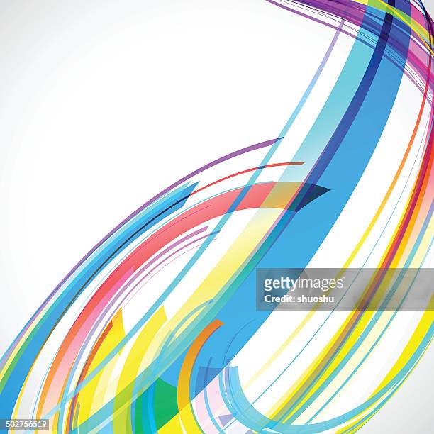 abstract colorful wave stripe pattern background - electron stock illustrations