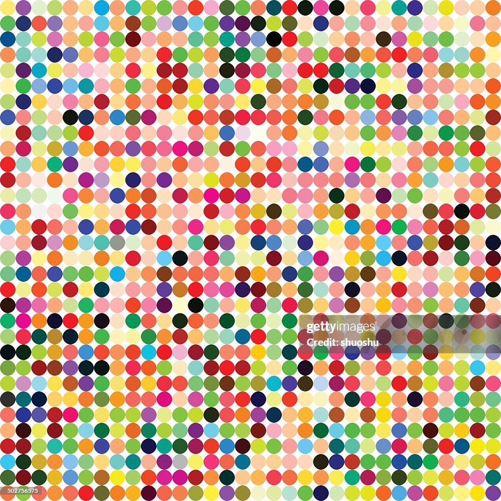 Abstract color polka dots pattern background