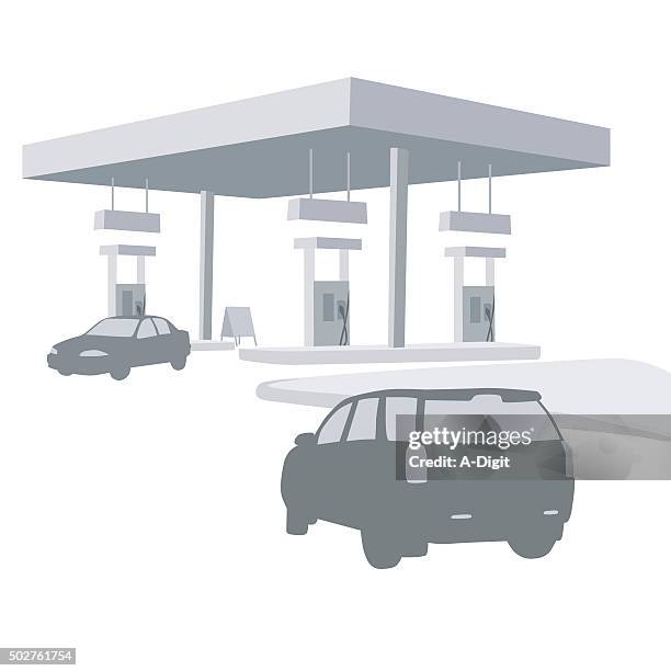 gas station - petrol station stock illustrations
