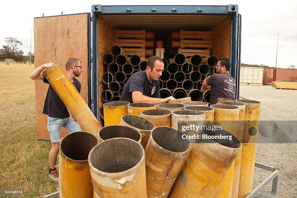 Preparation Of Sydney's New Year's Eve Fireworks