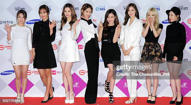 Girls' Generation attend the 2015 SBS Awards Festival at COEX on December 27, 2015 in Seoul, South Korea.