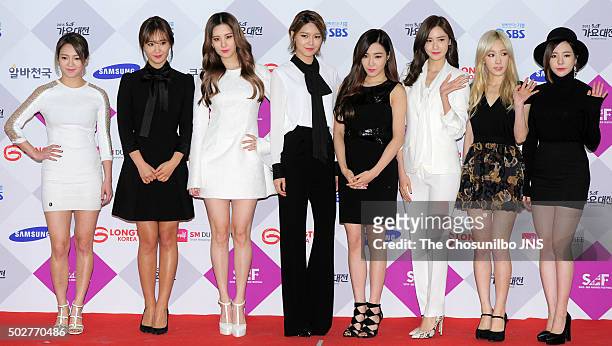 Girls' Generation attend the 2015 SBS Awards Festival at COEX on December 27, 2015 in Seoul, South Korea.