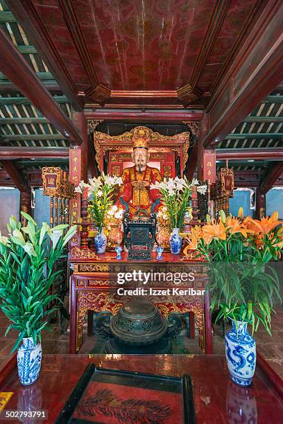 hanoi temple of literature, vietnam - 王座 無人 ストックフォトと画像