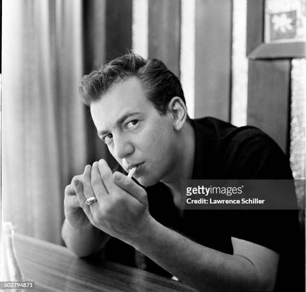 American singer and actor Bobby Darin lights a cigarette, Las Vegas, Nevada, Las Vegas, Nevada, 1959.