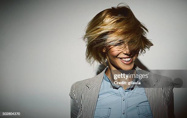 funky,tousled,fashion. - headbanging stock pictures, royalty-free photos & images