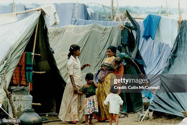 Make shift refugee camp at Talani