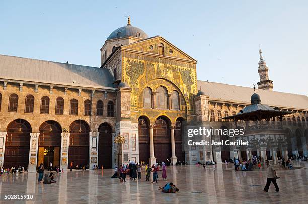 moschea di umayyad-damasco, siria - umayyad mosque foto e immagini stock