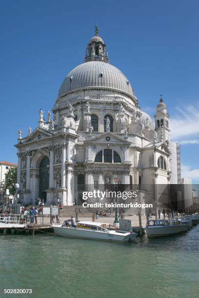 basilica di santa maria della salute church at venice italy - santa maria della salute stock pictures, royalty-free photos & images