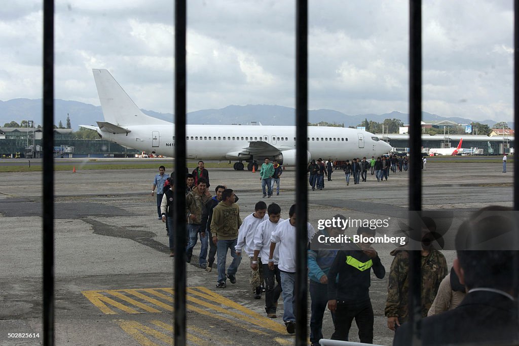 Migrants Arrive At The Border For Processing