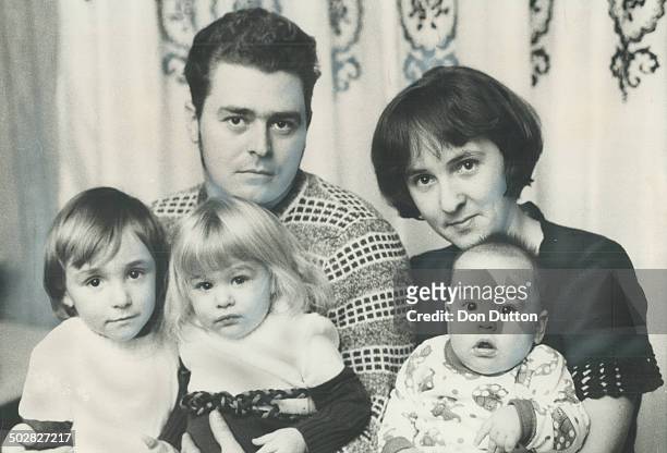Raymond and claire Lagrandeur, of Garson, are pictured with their three children. Denise Joanne and Raymond, six months. Their three-year-old son,...