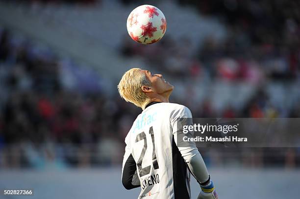 Takanori Sugeno of Kashiwa Reysol looks on prior to the 95th Emperor's Cup semi final match between Urawa Red Diamonds and Kashiwa Reysol at...