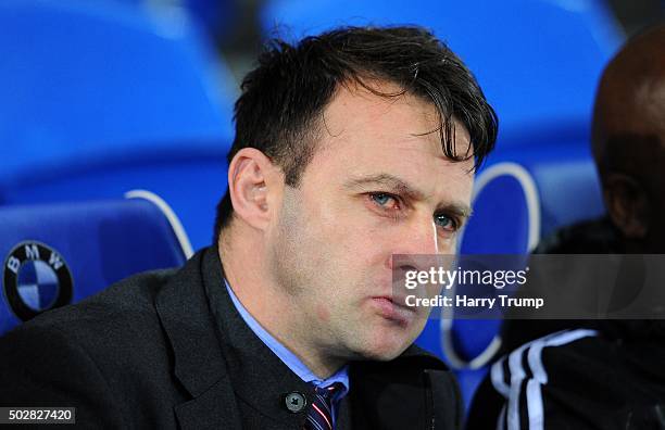 Dougie Freedman, Manager of Nottingham Forest during the Sky Bet Championship match between Cardiff City and Nottingham Forest at the Cardiff City...