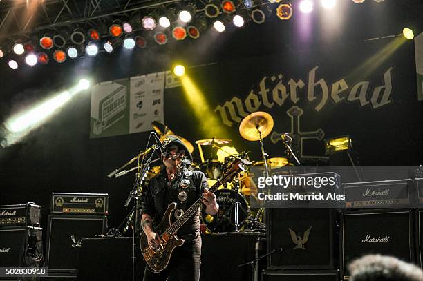 Ian Fraser "Lemmy" Kilmister of Motorhead performs at Austin Music Hall during South by Southwest SXSW on March 17, 2010 in Austin, Texas.