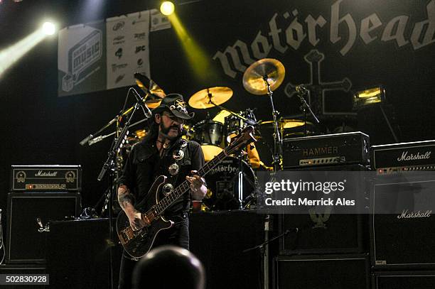 Ian Fraser "Lemmy" Kilmister of Motorhead performs at Austin Music Hall during South by Southwest SXSW on March 17, 2010 in Austin, Texas.