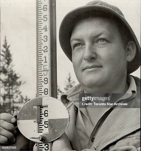 Once a carpenter; Pte. Charles Gibson; is now working on the Alaska highway as a surveryor's rodman. The new highway is generally referred to as the...